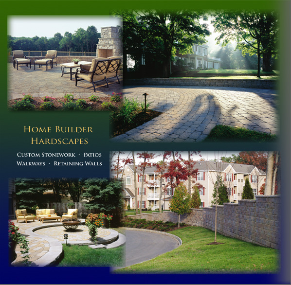 custom stonework, patios, walkways and retaining walls for Home Builders